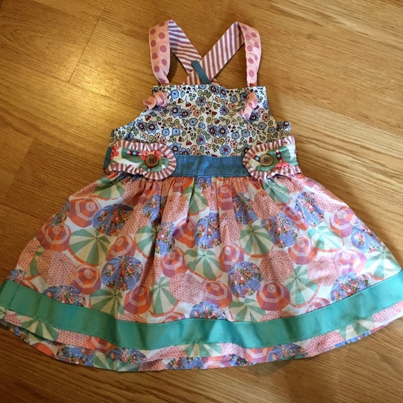 Matilda Jane Other - Matilda Jane Whimsical Beach Umbrella Dress Sz 4